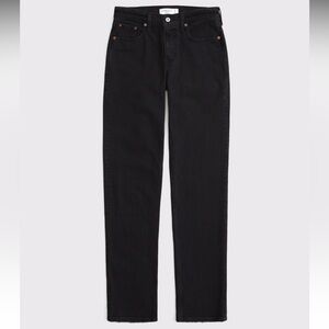Abercrombie & Fitch Black Women's Straight-Leg Jeans